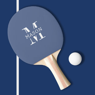 Minimalist Monogram Personalized Ping Pong Paddle