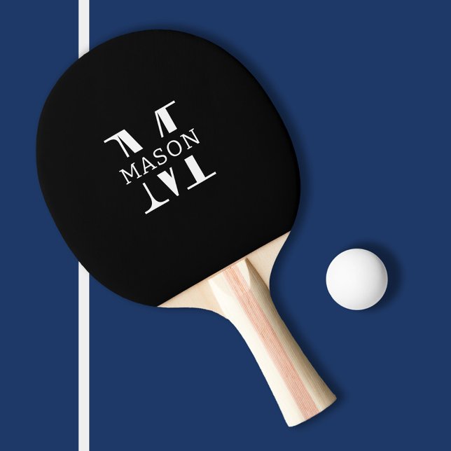 Minimalist Monogram Personalized Ping Pong Paddle (Creator Uploaded)