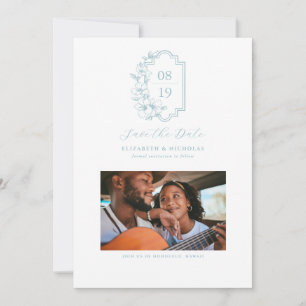 Minimalist Monogram   Photo Save the Date