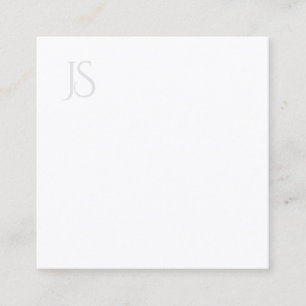 Minimalist Monogram Professional Template Elegant Square Business Card