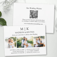 Minimalist Monogram QR Code Wedding 3 Photo
