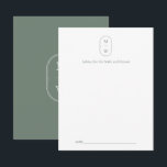 Minimalist Monogram Sage Green Wedding Advice Card<br><div class="desc">Minimalist Monogram Sage Green Wedding Advice Card. Personalize the custom text above. You can find additional coordinating items in our "Minimalist Monogram Sage Green & Moss Green Wedding" collection. ***PLEASE NOTE: ALL OF THE WORDING AND TEXT AND BACKGROUND COLOR IS EDITABLE. You can change all of the words and you...</div>