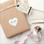 Minimalist Monogram Script Custom Wedding date Heart Sticker<br><div class="desc">Elevate your wedding details with the Minimalist Monogram Script Custom Wedding Date heart Sticker. This elegant and personalized heart sticker adds a touch of sophistication to your wedding stationery, allowing you to showcase your monogram and wedding date in a simple yet impactful way. The heart sticker features a minimalist script...</div>
