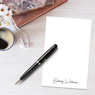 Minimalist Monogram Signature Script Personalized Stationery
