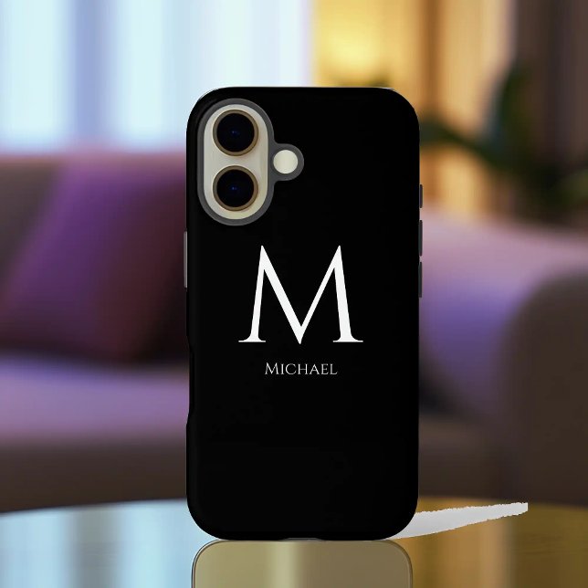Minimalist monogram simple iPhone 16 case (simple monogram minimalist iphone 16 case)