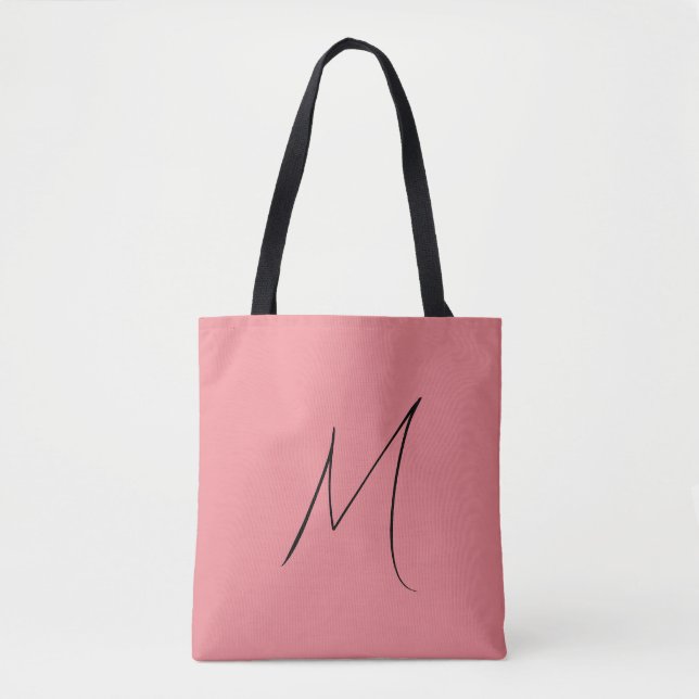 Minimalist Monogram Tote Bag (Front)