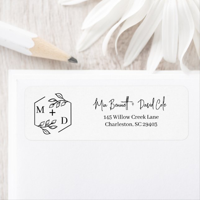 Minimalist Monogram Wedding Black and White (Insitu)