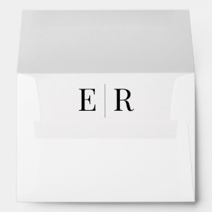 Minimalist Monogram Wedding Envelope
