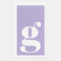 Minimalist Monogrammed Initial Bold Lavender