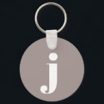 Minimalist Monogrammed Initial in Taupe Brown  Keychain<br><div class="desc">Minimalist Monogrammed Initial in Taupe Brown Keychain - Please message me if you need help with letter placement.</div>