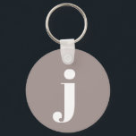 Minimalist Monogrammed Initial in Taupe Brown  Keychain<br><div class="desc">Minimalist Monogrammed Initial in Taupe Brown Keychain - Please message me if you need help with letter placement.</div>