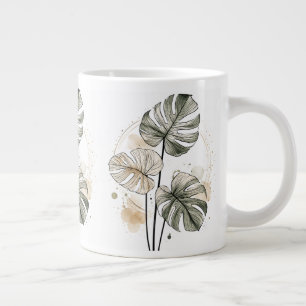 Minimalist Monstera Leaf Coffee Mug