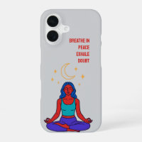 Minimalist Moon Meditation iPhone 16 Case