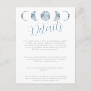 Minimalist Moon Phases Celestial Enclosure Card