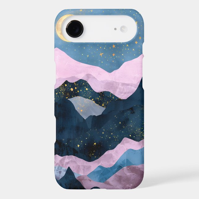 Minimalist Moon Stars Celestial Mountain Valley (Back)