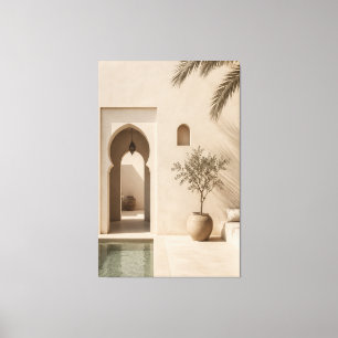Minimalist Moroccan Riad Canvas Print