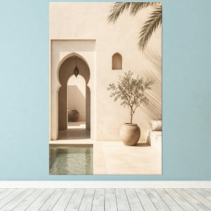 Minimalist Moroccan Riad Canvas Print