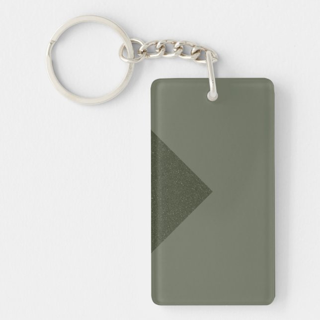 Minimalist Moss Green Arrow Keychain – Customize (Front)