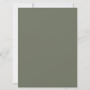 Minimalist Moss Green Invitation Card – Customize