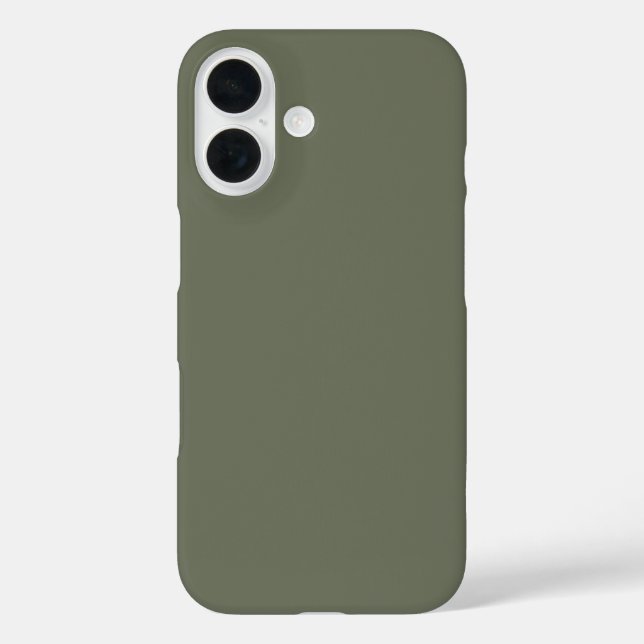Minimalist Moss Green iPhone 16 Case – Customize (Back)