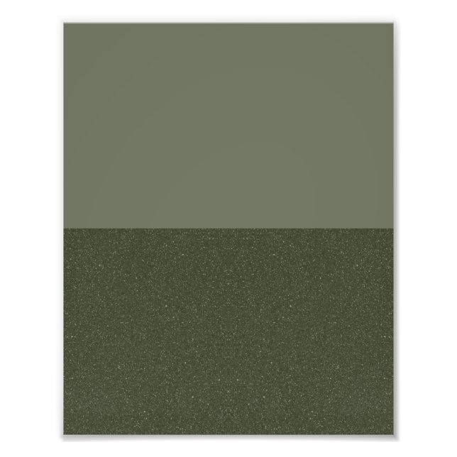 Minimalist Moss Green Poster Print – Customizable (Front)