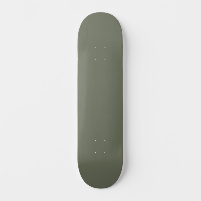 Minimalist Moss Green Skateboard Deck – Customize (Front)