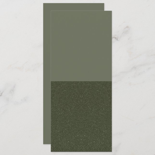 Minimalist Moss Green Two-Zone Invite – Customize (Front/Back)