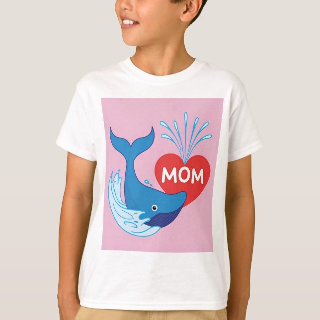 Minimalist Mother's Day Dolphin T-Shirt (Front)