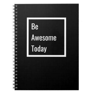 Minimalist Motivational Black & White Notebook