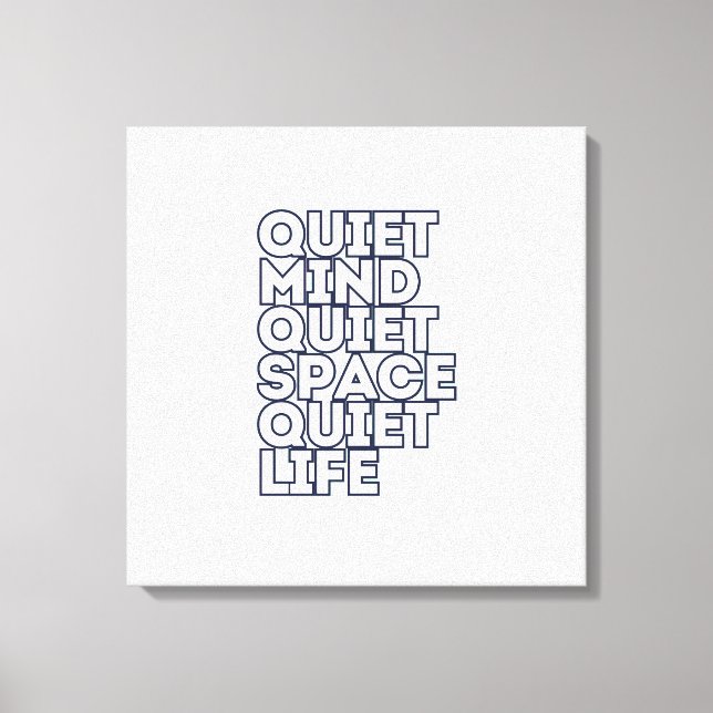 Minimalist Motivational Quote Square Canvas Print (Front)