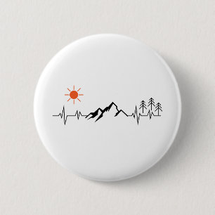 minimalist mountain 2 inch round button