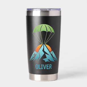 Minimalist Mountain Parachute Logo Insulated Tumbler