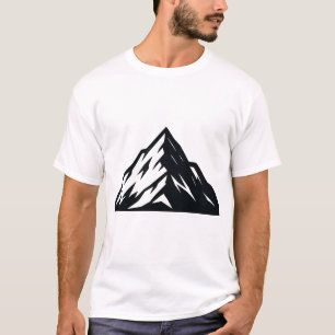 Minimalist Mountain Vector Outdoor Nature Aesthe T-Shirt