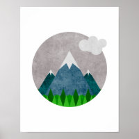 Minimalist Mountains Art