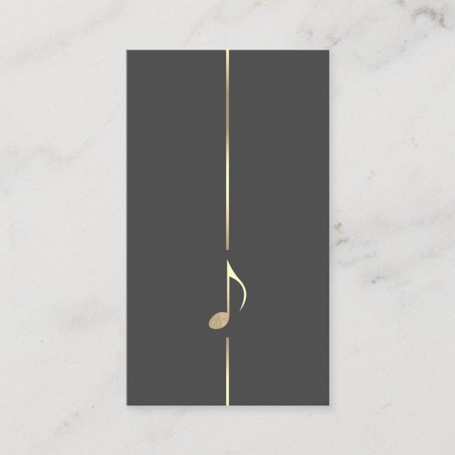 Minimalist Music Eighth Note Business Card (Front)