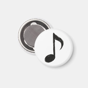 Minimalist Musical Note – Ink Brush Style on Magnet