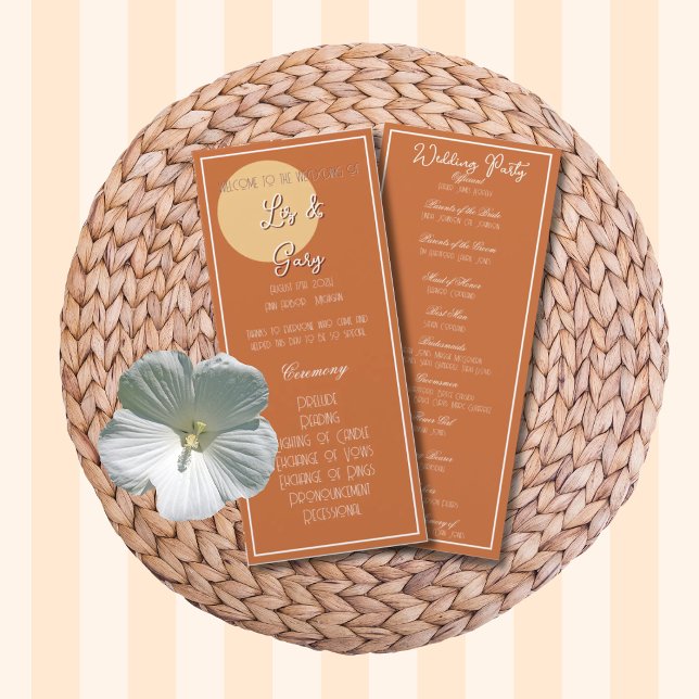 Minimalist Mustard Terracotta Program Wedding (Creator Uploaded)