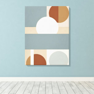 Minimalist Muted Geometric Abstract Canvas Print