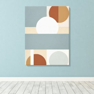 Minimalist Muted Geometric Abstract  Canvas Print