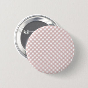 Minimalist Muted Pink Shade Plaid Pattern 2 Inch Round Button