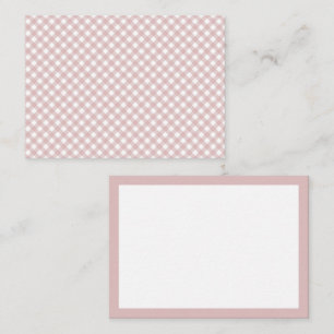 Minimalist Muted Pink Shade Plaid Pattern Card
