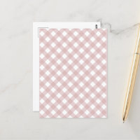 Minimalist Muted Pink Shade Plaid Pattern