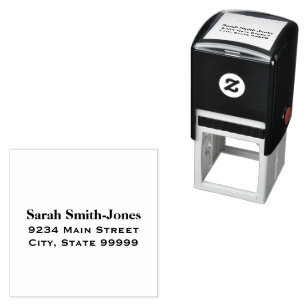 Minimalist Name and Address Self-inking Stamp