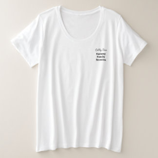 Minimalist Name Plus Size Family Reunion White T-Shirt