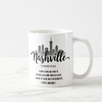 Minimalist Nashville Skyline, Tennessee City