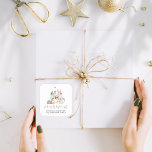 Minimalist Nativity Scene Three Kings Lyric Name Square Sticker<br><div class="desc">Minimalist Nativity Scene Three Kings Lyric Script Name,   A simple Nativity Scene of Mary,  Joseph and baby Jesus with the Three Wise Men,  animals and a line from the carol,  Guide Us To Thy Perfect Light in an elegant set script. Easily personalise your greeting and names at the bottom.</div>