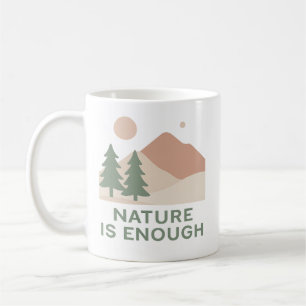 Minimalist Nature Lover - Mountain Trees Hiking Coffee Mug