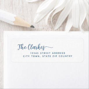 Minimalist Navy Blue Family Stationery