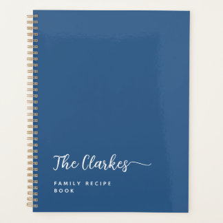 Minimalist Navy Blue Family Stationery Planner