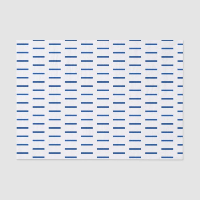 Minimalist Navy Blue Lines Tissue Paper (Front)